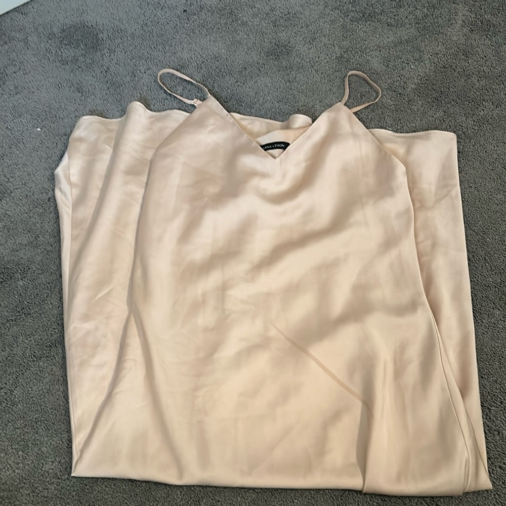 Anna Lemon Maxi slip dress